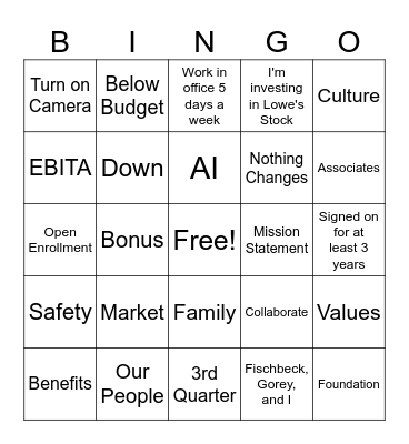 FBM Bingo Card