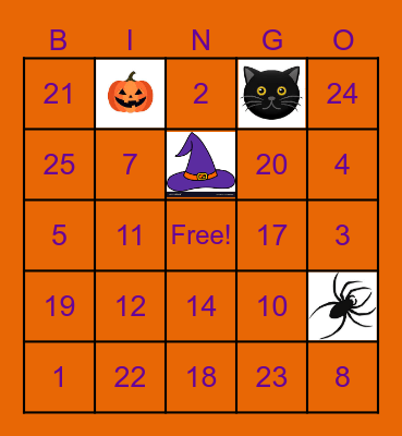 Halloween Bingo Card