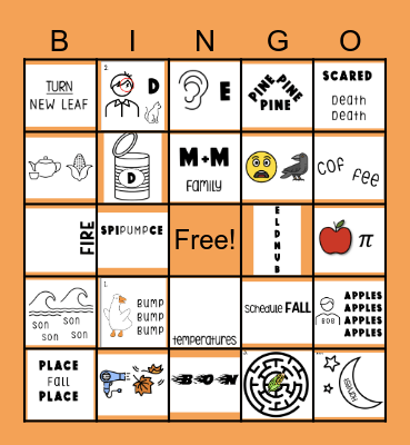 FALL REBUS PUZZLES Bingo Card