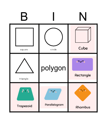Bingo Shapes Bingo Card