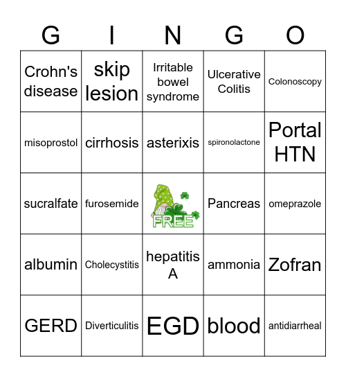 GI BINGO Card