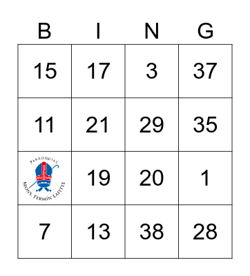 NIVEL INCIAL - Mons. Fermín Lafitte Bingo Card