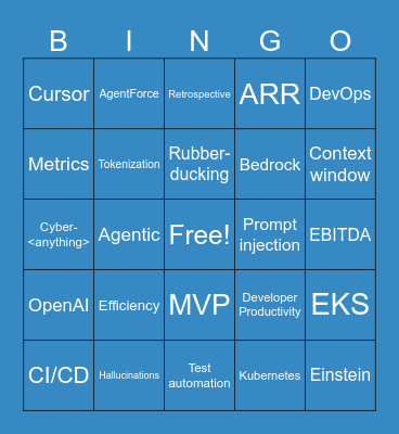 HACKATHON BINGO! Bingo Card