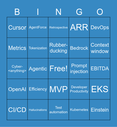 HACKATHON BINGO! Bingo Card