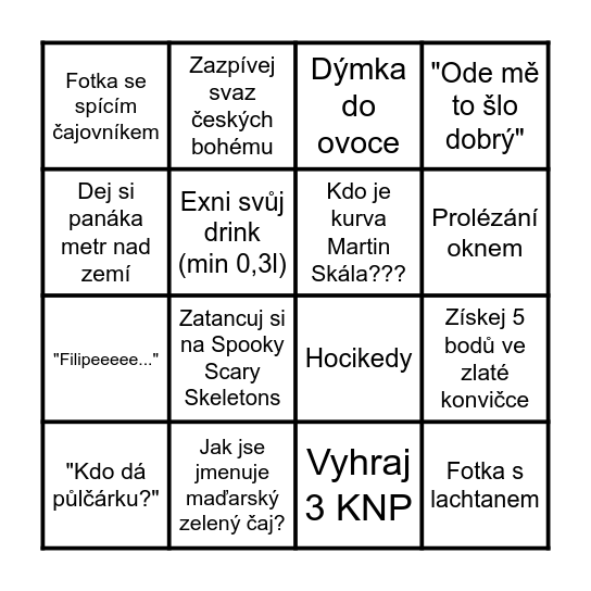 Helloween Bingo Card