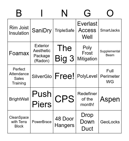 Q4 Bingo Card