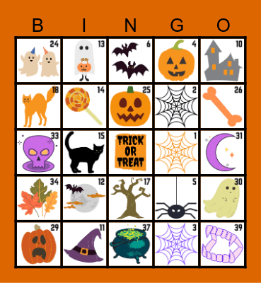 Spooktacular Halloween Bingo!! Bingo Card