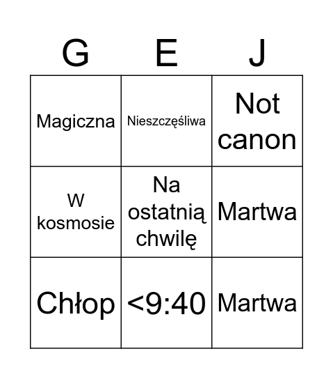 Jak nieszczęśliwa jest Twoja lesbijką Bingo Card