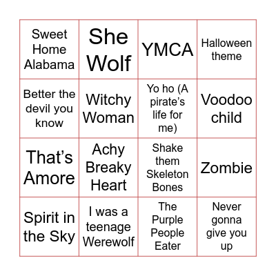 Round Two Bingo Card