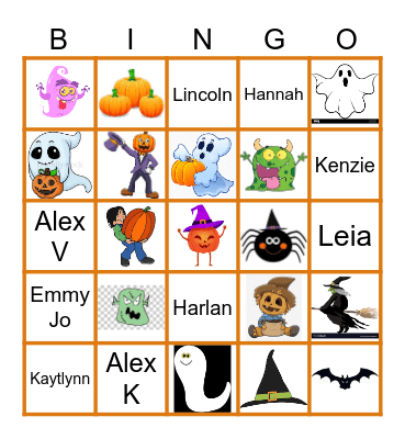 Halloween Bingo Card