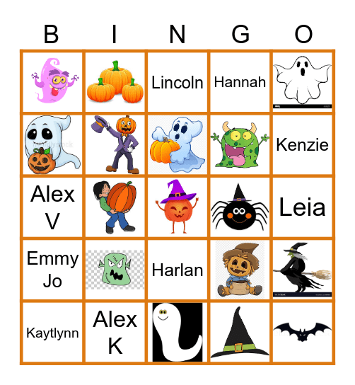 Halloween Bingo Card