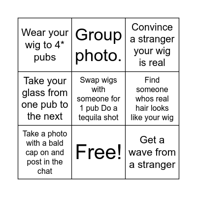 Beer Mile Bingo!!! Bingo Card