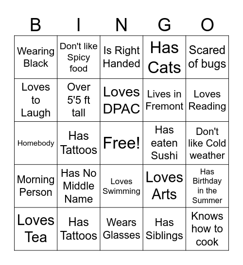 Is this me? Bingo Card