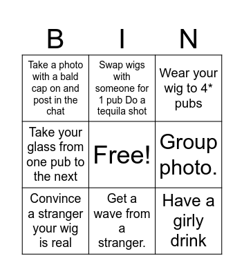 Beer mile bingo! Bingo Card