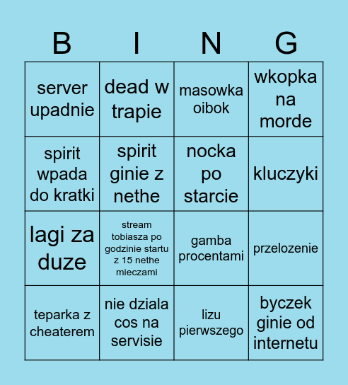 bingo serverowe Bingo Card