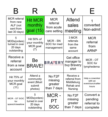 Mahlia Bingo Card