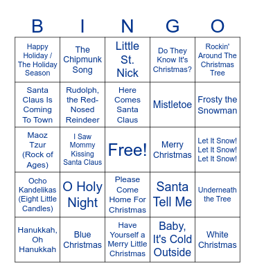 KPMG Holiday Bingo Card