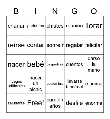 Autentico 2 4B Bingo Card