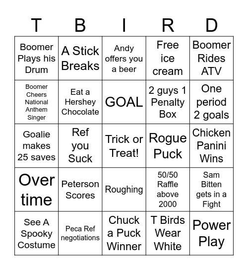 Halloween Bingo Card