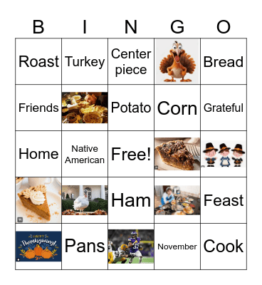 Thanksgiving Bingo Card