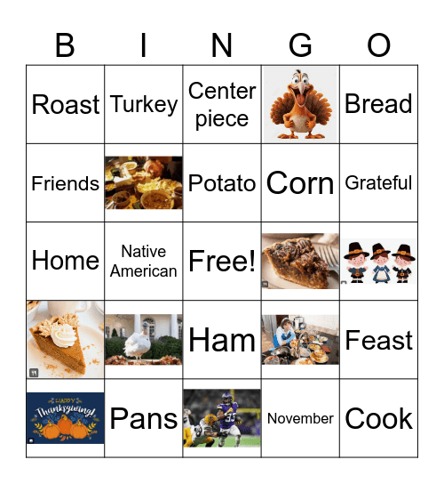 Thanksgiving Bingo Card