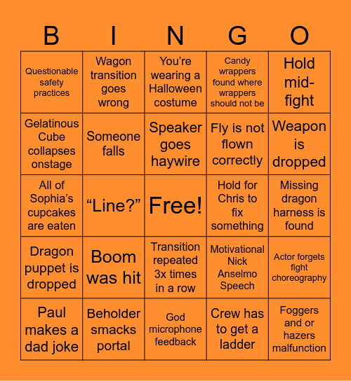 SKM Tech Day #1 Bingo Card