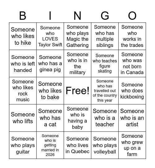 Halloween "Get to Know Ya" Bingo Card