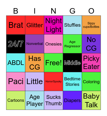 Little Space Bingo! Bingo Card