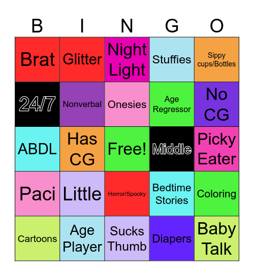 Little Space Bingo! Bingo Card