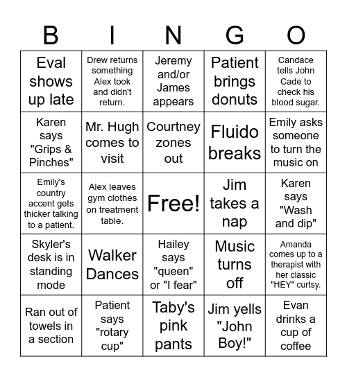 MGO Bingo Card