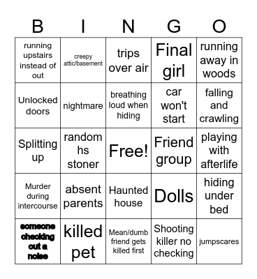 Halloween Bingo Card