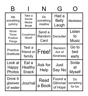 WISE Bingo Card