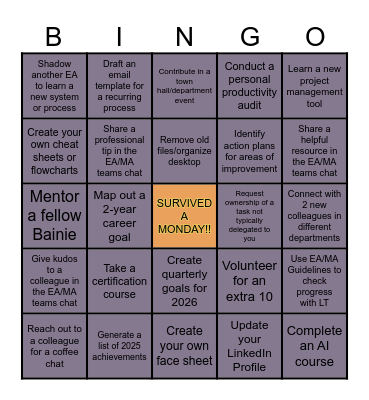 PD BINGO Card