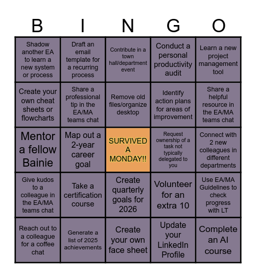 PD BINGO Card