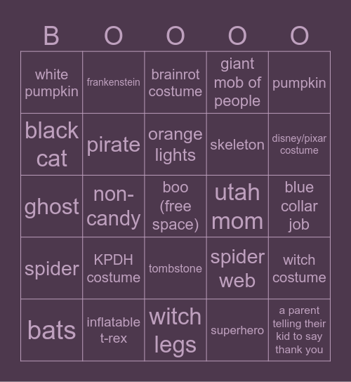 hallo queen Bingo Card