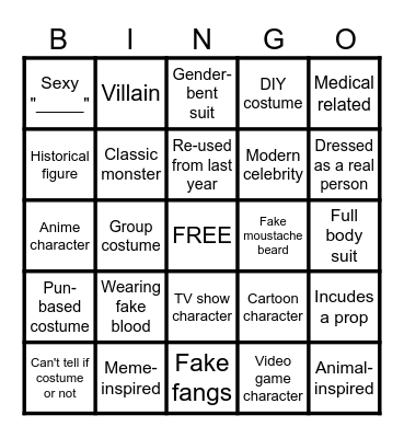 KAY'S HALLOWEENIE BINGO Card