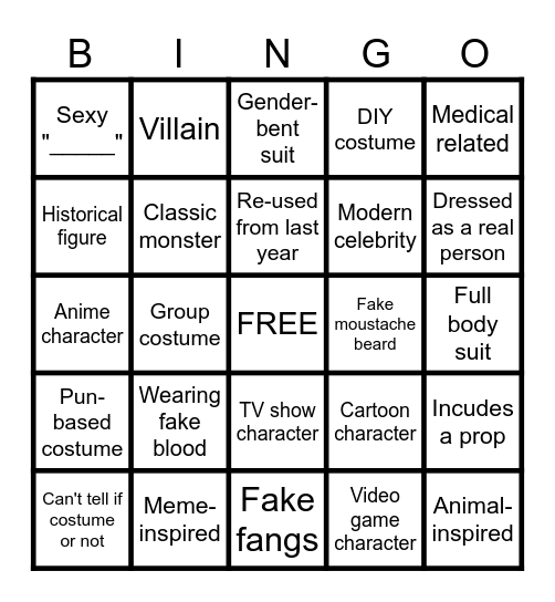 KAY'S HALLOWEENIE BINGO Card