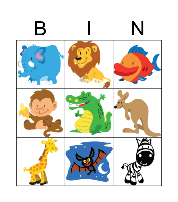 WILD ANIMALS Bingo Card