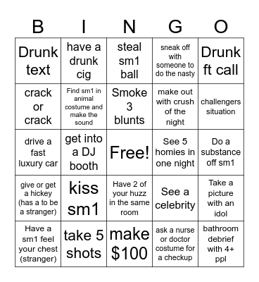 Halloween Bingo Card