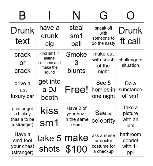 Halloween Bingo Card