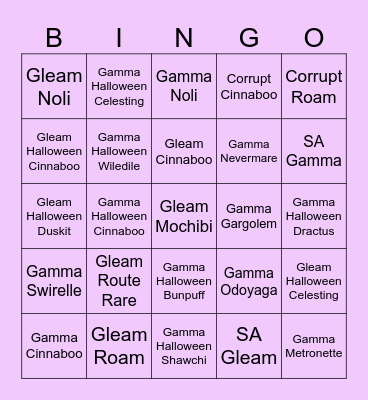 Trick Retreat Bingo Card