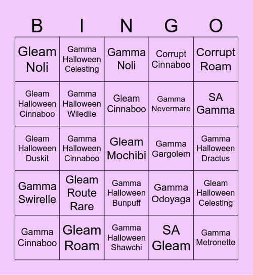 Trick Retreat Bingo Card