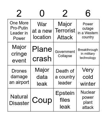 2026 Bingo Card