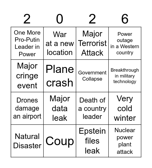 2026 Bingo Card