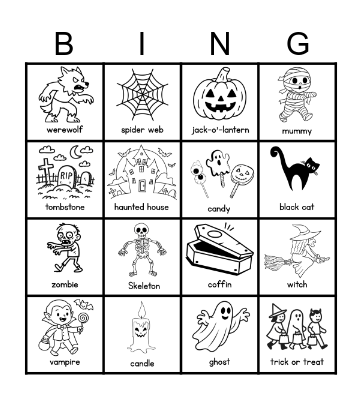 Halloween Bingo Card