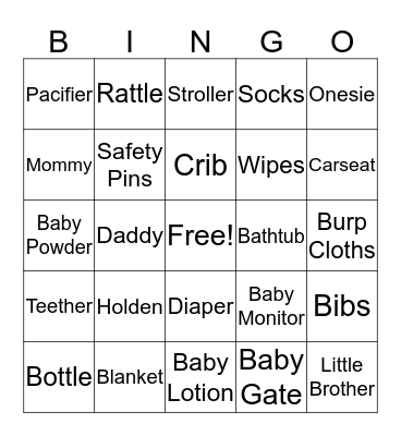 Winter Wonderland Bingo Card