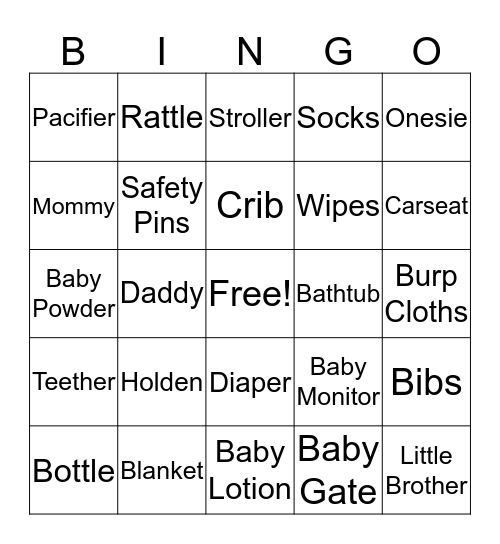 Winter Wonderland Bingo Card