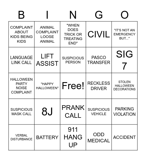 PHONES HALLOWEEEENNN BINGO Card