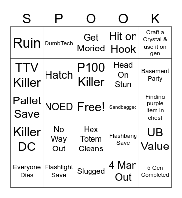 HAPPY HALLOWEEN! Bingo Card