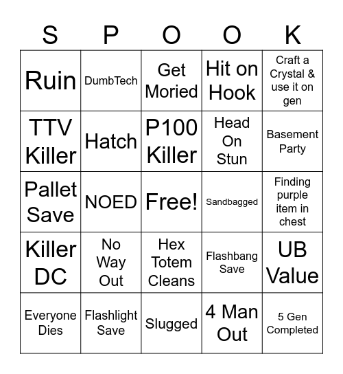 HAPPY HALLOWEEN! Bingo Card